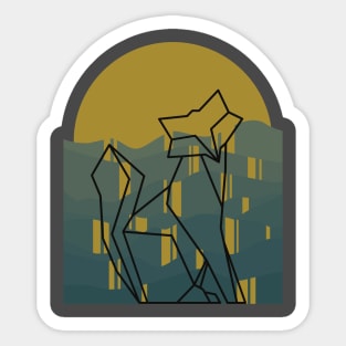 cat in the city Sticker